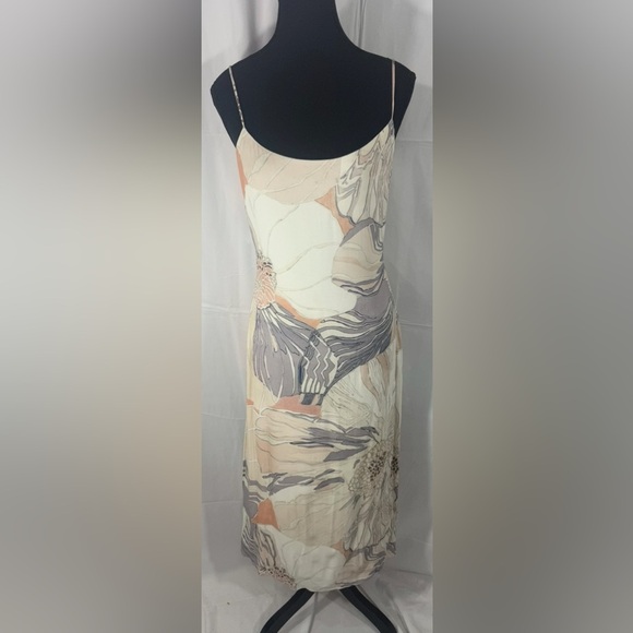 Wilfred Aritzia Cream Sheath Maxi Dress Sleeveless Size 4 - Picture 3 of 14